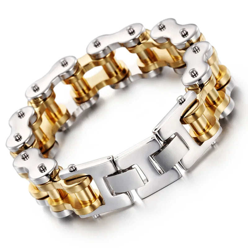 Punk Wind Men's Bike Bracelet Stainless Steel Jewelry