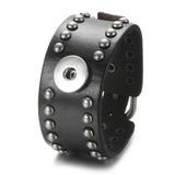 Snap Button Stainless Steel Bracelet for Women Men