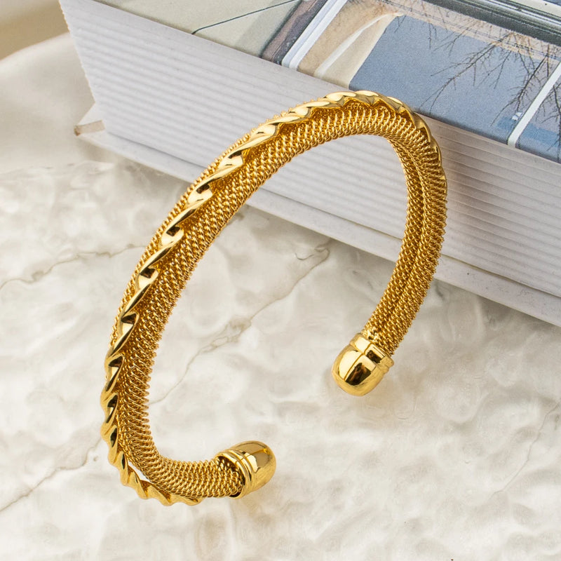 Stainless Steel Bead Bracelet Women Men Jewelry Charm Bangle Accessory