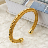 Stainless Steel Bead Bracelet Women Men Jewelry Charm Bangle Accessory