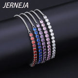 Women's Stainless Steel Tennis Bracelet, Diamond Colorfast