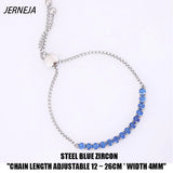 Women's Stainless Steel Tennis Bracelet, Diamond Colorfast