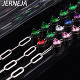 Stainless Steel Bracelet Emerald Heart 5A Zircon Women's Jewelry
