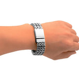 Men's Stainless Steel Bracelet Woven Texture Bayonet Mechanical Punk Hip-hop