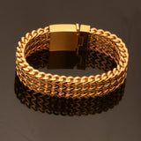 Men's Stainless Steel Bracelet Woven Texture Bayonet Mechanical Punk Hip-hop