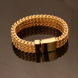 Men's Stainless Steel Bracelet Woven Texture Bayonet Mechanical Punk Hip-hop