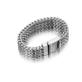 Men's Stainless Steel Bracelet Woven Texture Bayonet Mechanical Punk Hip-hop