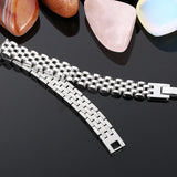 Stainless Steel Bracelet 10MM Wide Link Chain Men's Bracelets