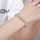 Stainless Steel Bracelet 10MM Wide Link Chain Men's Bracelets