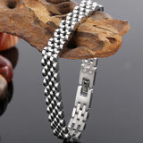 Stainless Steel Bracelet 10MM Wide Link Chain Men's Bracelets
