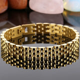 Stainless Steel Bracelet 10MM Wide Link Chain Men's Bracelets