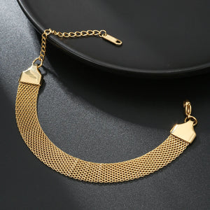 Stainless Steel Mesh Link Bracelet Hand Chain