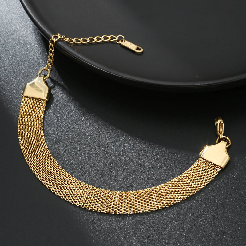 Stainless Steel Mesh Link Bracelet Hand Chain