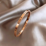 Roman Numeral Stainless Steel Bracelet for Women