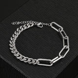 Stainless Steel Paperclip Link Chain Bracelet