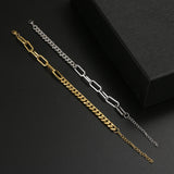 Stainless Steel Paperclip Link Chain Bracelet