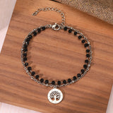 Vintage Tree of Life Beaded Chain Bracelet