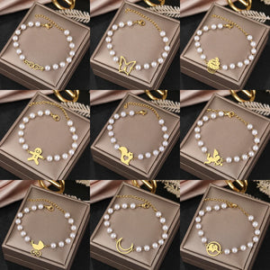 Anime Cartoon Stainless Steel Pendant Bracelet for Women