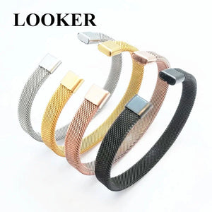Wire Mesh Cuff Bracelet For Men Party Jewelry