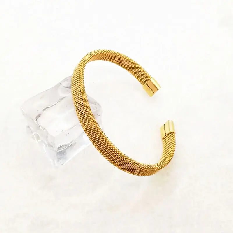 Wire Mesh Cuff Bracelet For Men Party Jewelry