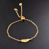 Stainless Steel Branches and Leaves Slider Bracelet