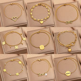 Stainless Steel Bracelet Infinity Heart Pendant Women's Jewelry Mother's Gift
