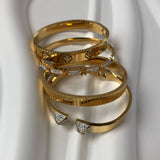 Stainless Steel Bracelets Golden Love Crystal Wedding