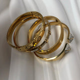 Stainless Steel Bracelets Golden Love Crystal Wedding