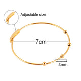 Stainless Steel Women's Bangle Bracelet Charms Jewelry