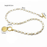 Stainless Steel Logo Pearl Link Human Head Graphics Link Bracelet Bangles