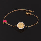 Zircon Smiley Face Charms Bracelet Colorful Heart Bracelets