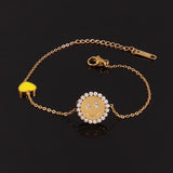 Zircon Smiley Face Charms Bracelet Colorful Heart Bracelets