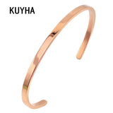 Stainless Steel Rose Bangles Couples Bracelet