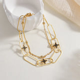 Hollow Star Charm Bracelet for Women - Stainless Steel
