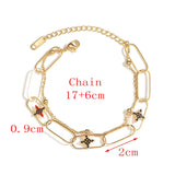 Hollow Star Charm Bracelet for Women - Stainless Steel