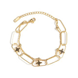 Hollow Star Charm Bracelet for Women - Stainless Steel