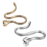 Stainless Steel Snake Chain Bracelet with European Clips