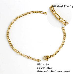 Steel Bracelet Charms Cuban Chain Jewelry