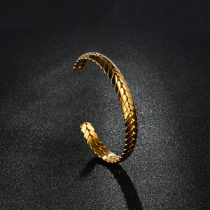 Stainless Steel Braided Wheat Bangle Bracelet Silver Plated Classic Punk Jewelry