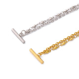 Women's Stainless Steel Butterfly Bracelet Lock Charm Cuff