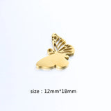 Stainless Steel Butterfly Charm Blank For Engrave Jewelry Making 20pcs