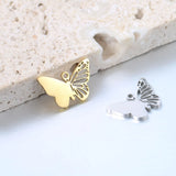 Stainless Steel Butterfly Charm Blank For Engrave Jewelry Making 20pcs