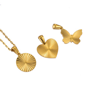 Heart Shaped Stainless Steel Necklace Pendant Jewelry
