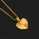 Heart Shaped Stainless Steel Necklace Pendant Jewelry