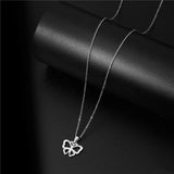 Stainless Steel Butterfly Necklace Women Clavicle Chain Pendant Choker