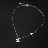 Butterfly Pendant Necklace for Women Girls Choker Collares