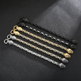 Gold Byzantine Chain Double Snake Bracelet for Men