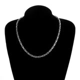 Stainless Steel Byzantine Chain King Chain Necklace Men's Punk Domineering