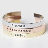 Stainless Steel C-shaped Open Bracelet Engraving Couple Name Bracelets