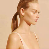Stainless Steel Twisted Circle Earrings